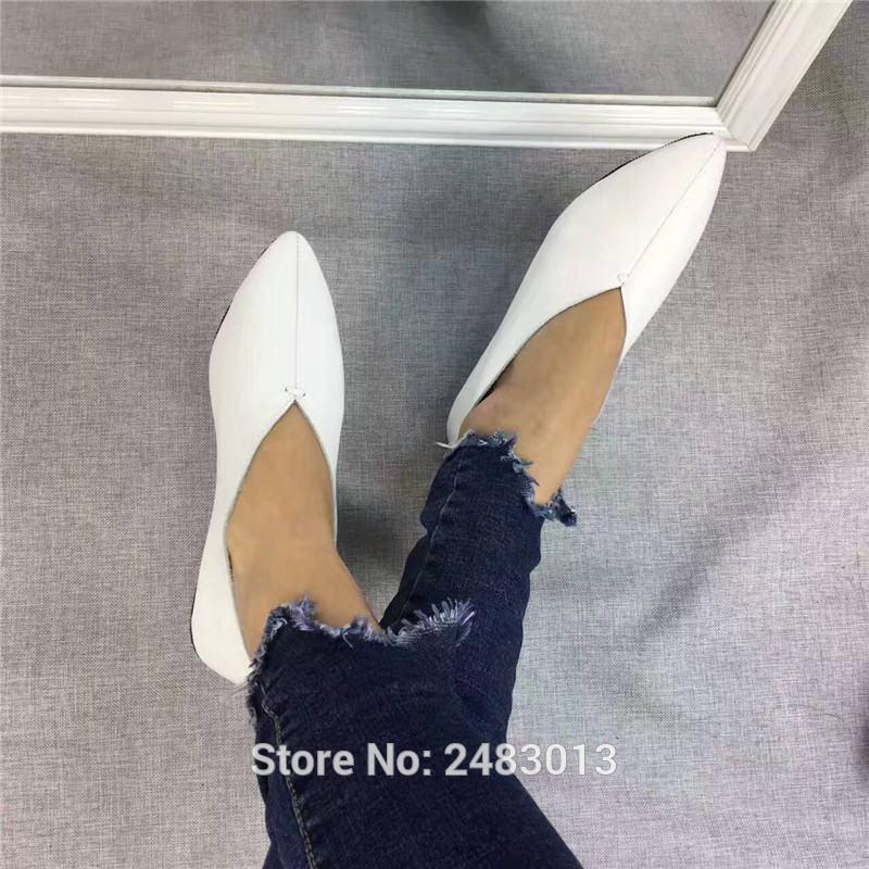 Women's Shoes Handmade 100% Genuine Leather Slip-On Women Simple style soft Cowhide Shoes