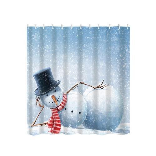 Eco-Friendly Festive Christmas Shower Curtains