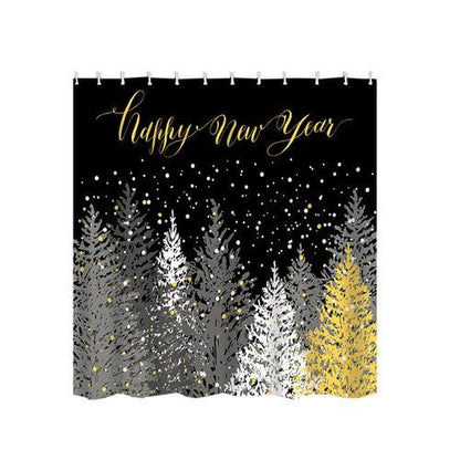 Eco-Friendly Festive Christmas Shower Curtains