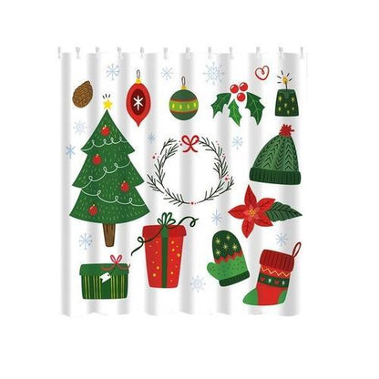Eco-Friendly Festive Christmas Shower Curtains