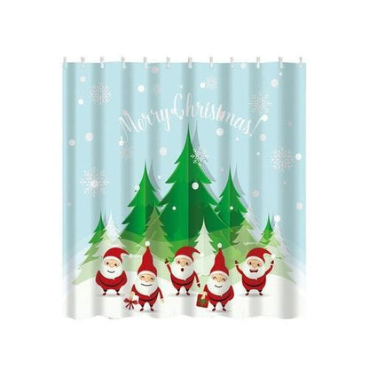 Eco-Friendly Festive Christmas Shower Curtains
