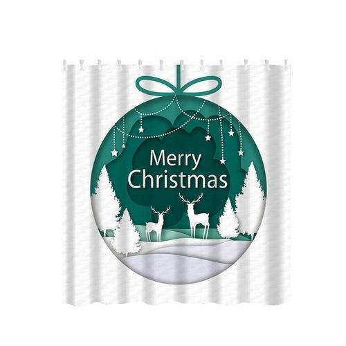 Eco-Friendly Festive Christmas Shower Curtains