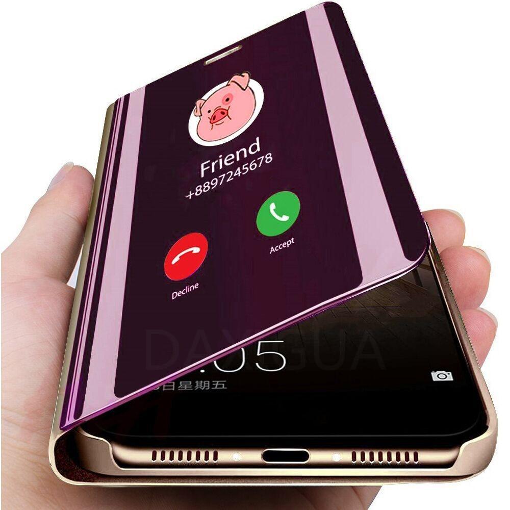 Smart Mirror Flip Phone Case For Samsung Galaxy S9 S8 Plus S7 Edge A6 A8 2018 Note 8 9 For A10 A30 A40 A50 A70 M10 M20 M30 Cover