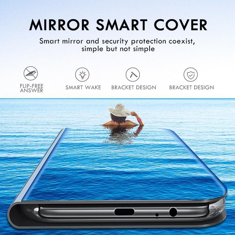 Smart Mirror Flip Phone Case For Samsung Galaxy S9 S8 Plus S7 Edge A6 A8 2018 Note 8 9 For A10 A30 A40 A50 A70 M10 M20 M30 Cover