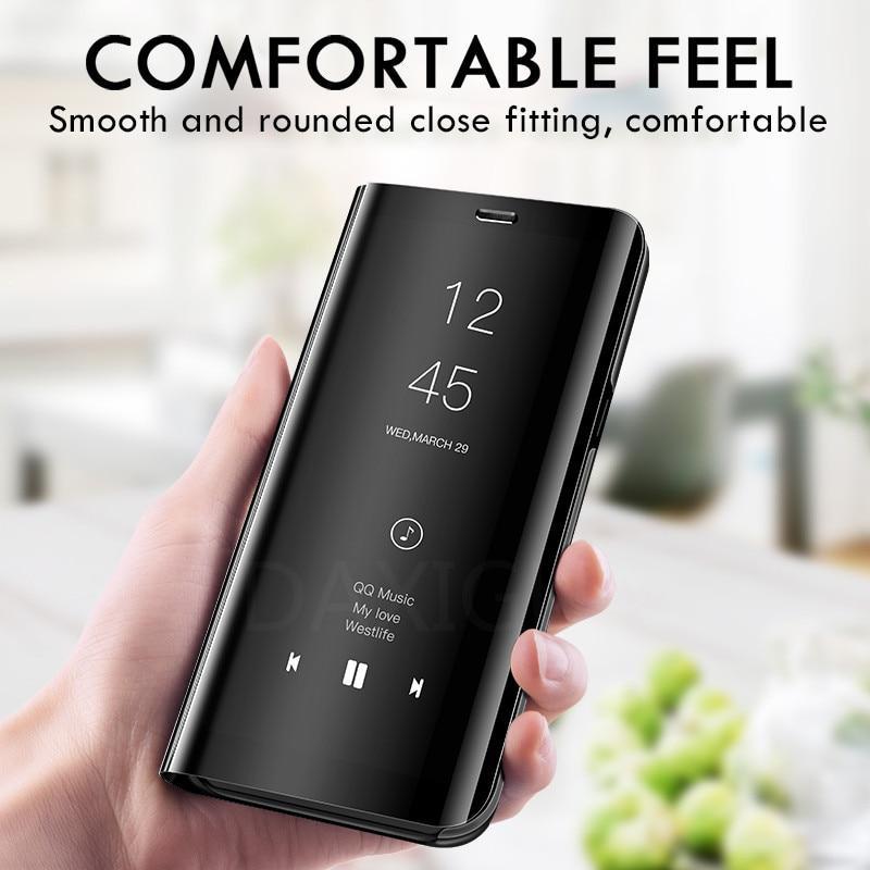 Smart Mirror Flip Phone Case For Samsung Galaxy S9 S8 Plus S7 Edge A6 A8 2018 Note 8 9 For A10 A30 A40 A50 A70 M10 M20 M30 Cover