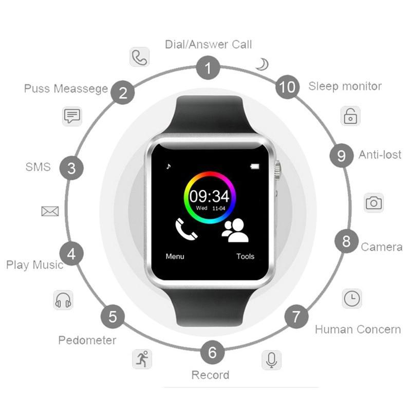 Smart Watch A1 for children men women android Bluetooth Smartwatch With camera Support call music Photography SIM TF card & DZ0