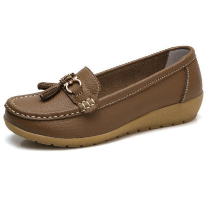 Women Shoes Loafers Genuine Leather