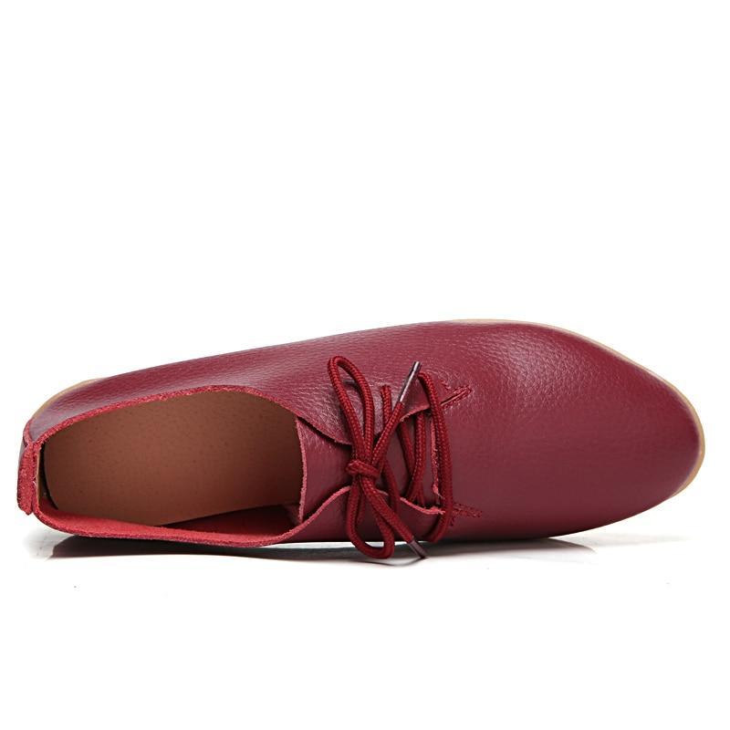 Leather Shoes Women Flats Fashion Soft Causal Moccasins Women Shoes
