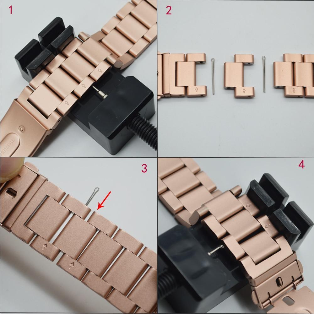 Stainless Steel bands for Apple Watch band iWatch strap metal watch band rose pink 38 40 42 44 Bracelet Clasp series 4 3 2 1