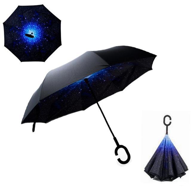 Double-Layer Hands-Free Inverted Umbrella
