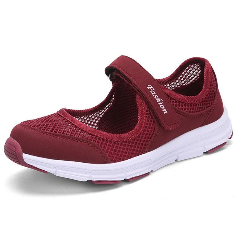 Casual Shoes Woman Flats Breathable Mesh Ladies Shoes