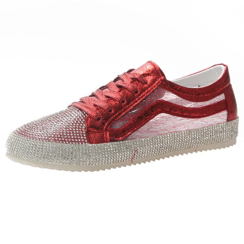 Flats Faux Rhinestone Sneakers New Loafers