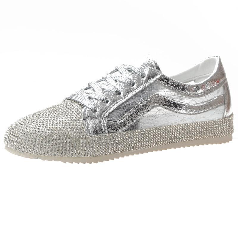 Flats Faux Rhinestone Sneakers New Loafers