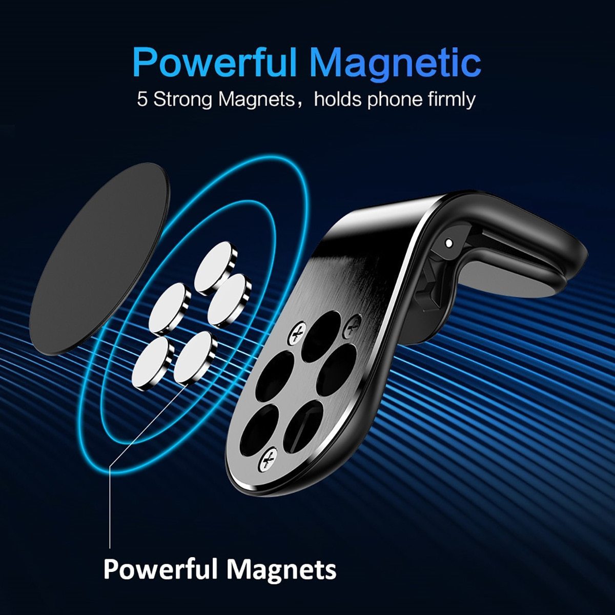 s Magnetic Car Phone Holder L Shape Air Vent Mount Stand in Car GPS Mobile Phone Holder For iPhone X Samsung S9 Xiaomi