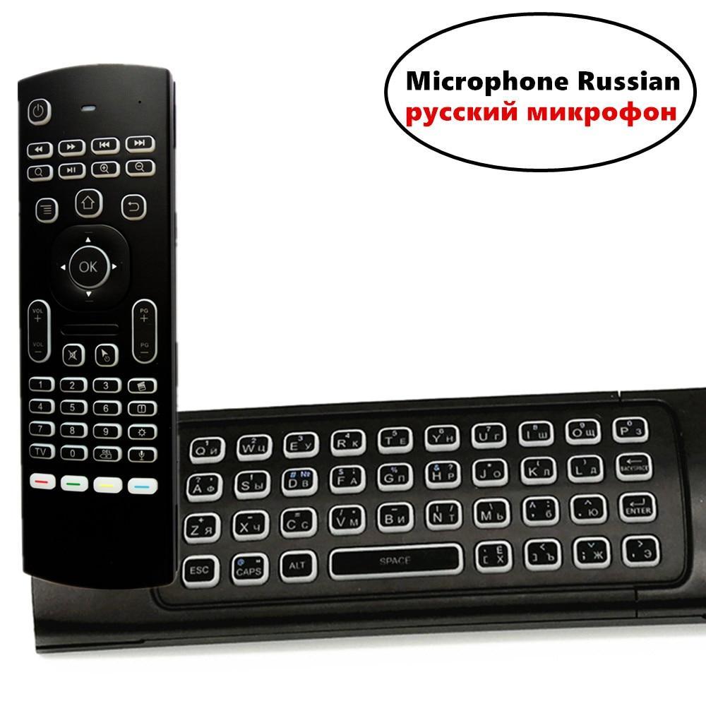 Air Mouse Backlit MX3 Pro With Voice Microphone 2.4G Wireless Mini Keyboard With IR Learning Extend Remote Controller