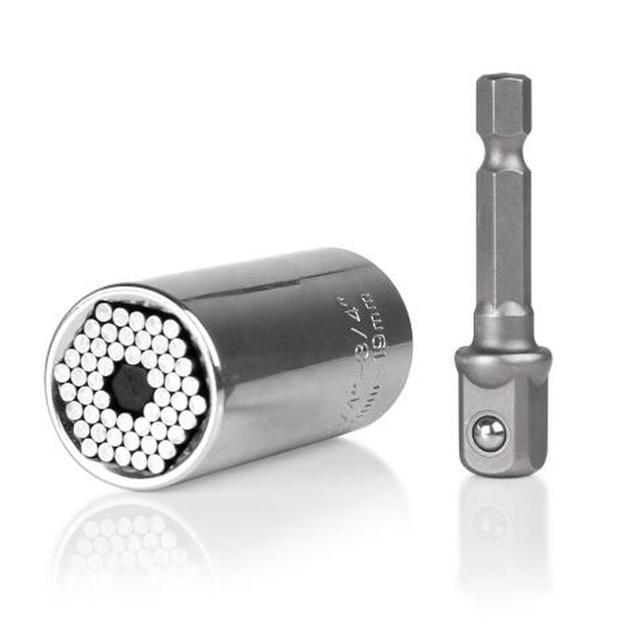 Torque Wrench Universal Sleeve Head Set Magic Socket Sleeve 7 19mm Spanner Key Gator Grip Multi Hand Tools Cr v Material