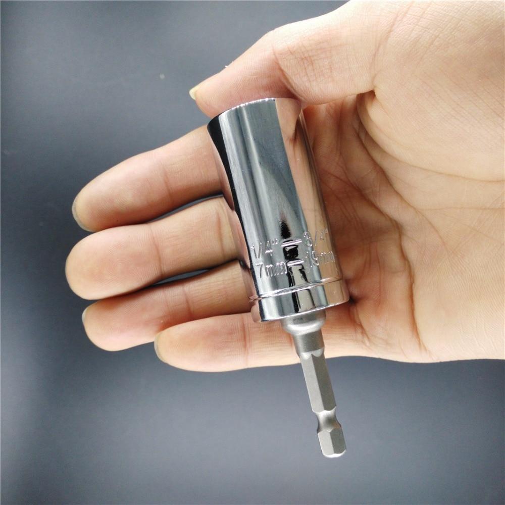 Torque Wrench Universal Sleeve Head Set Magic Socket Sleeve 7 19mm Spanner Key Gator Grip Multi Hand Tools Cr v Material