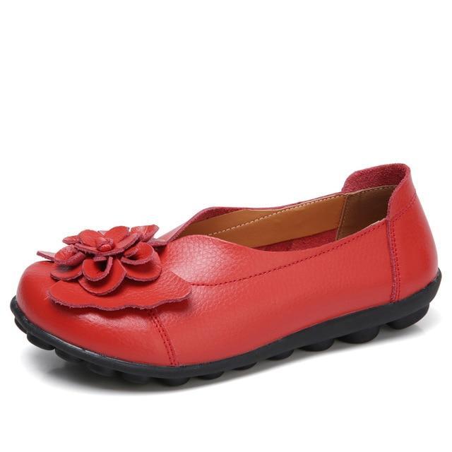 Women Ballet Flats Genuine Leather Loafers Shoes