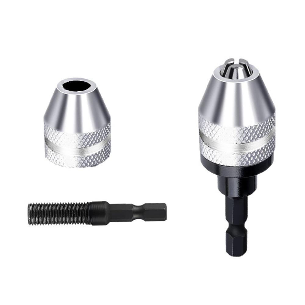 Icool Keyless Drill Chuck 0.3 3.6mm Conversion Tool 1/4" Hex Shank Quick Change Adapter Chuck for Electric Drill