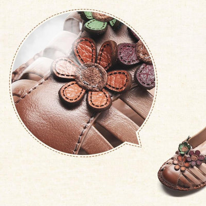 Genuine Leather Ladies Flat  Woman Slip On Casual Loafers