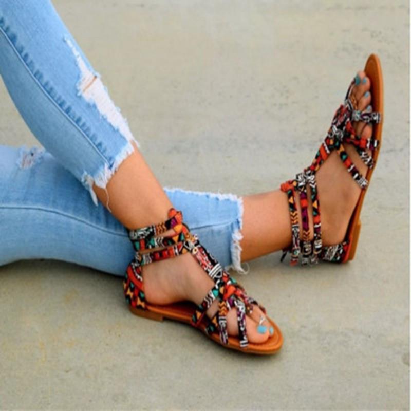 Bohemian Women Flat Shoes  Roman Sandal