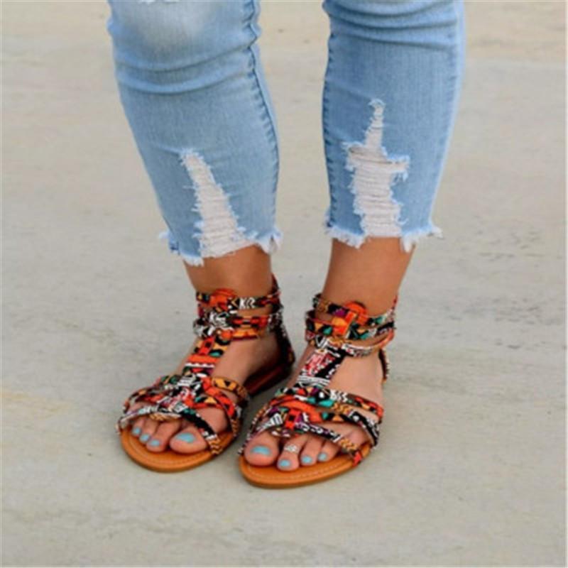 Bohemian Women Flat Shoes  Roman Sandal