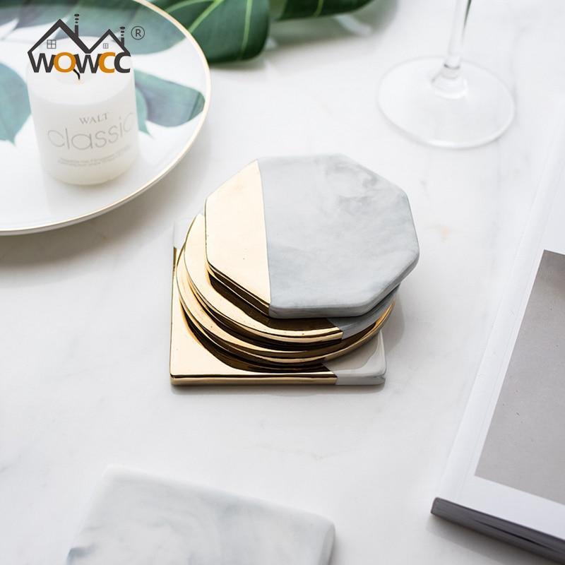 Marble and Gold Coaster