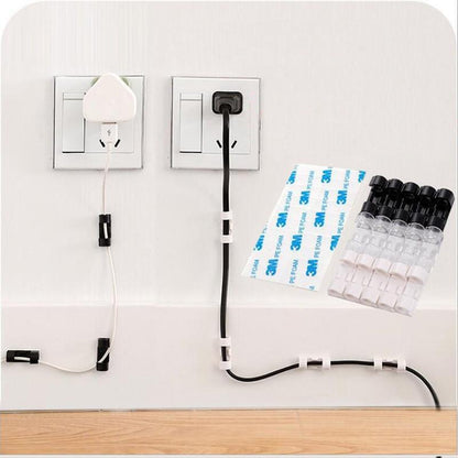 s Wire Cable Clips Organizer Desktop & Workstation Clips Cord Management Holder USB Charging Data Line Cable Winder