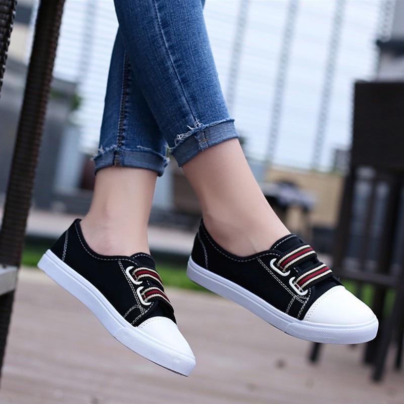 Fashion Breathable Women Canvas Shoes Lace-up Casual Ladies Shoes