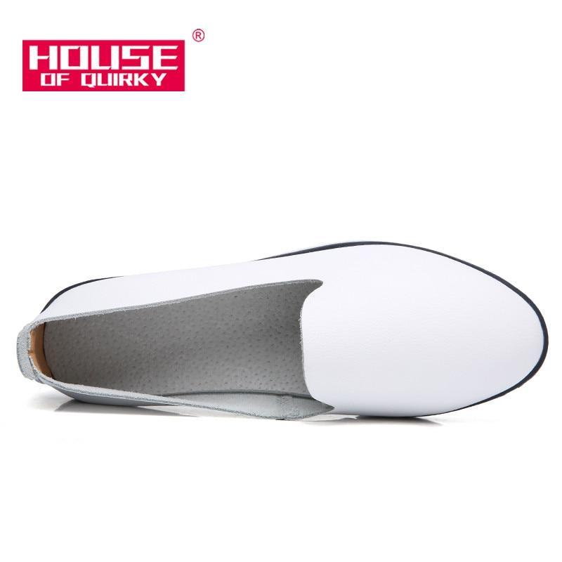 Genuine Leather Slip on ladies Shallow Casual Shoes
