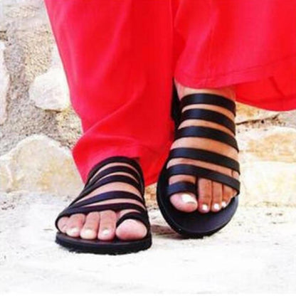 Women Flat Sandals  Gladiator Sandals Ladies Strap Slippers Roman Female Flip Flops Outdoor Casual Sandals