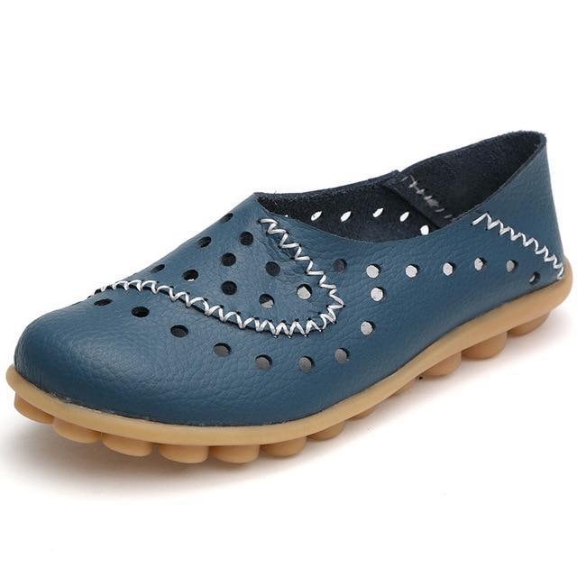 Women Flat Shoes Genuine Leather Loafers