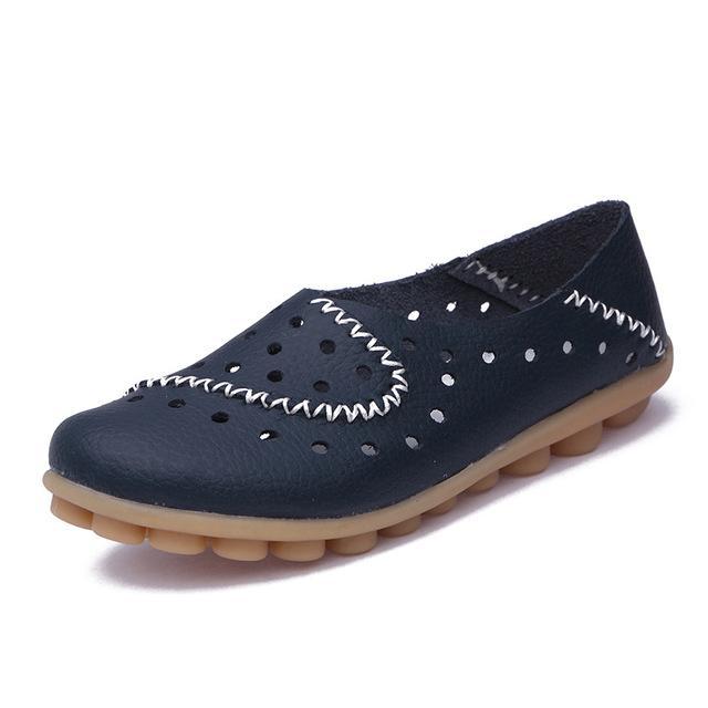 Women Flat Shoes Genuine Leather Loafers