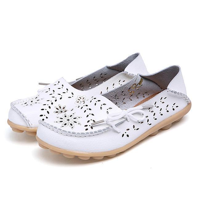 New Moccasins Women Shoes Slip On Loafers Genuine Leather Shoes Driving Woman Footwear