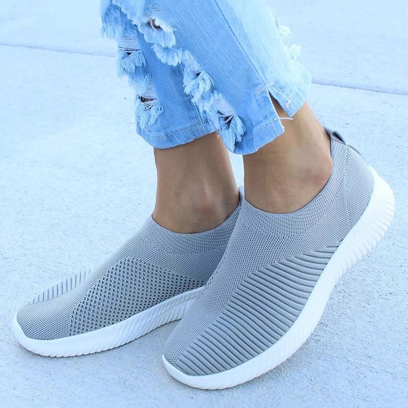Women Flats Comfort Women Shoes Knitting Breathable Mesh Women's Loafers