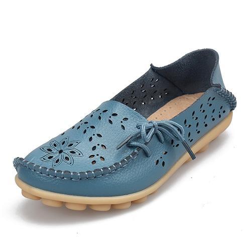 Women Flats Cut-outs Comfortable Women Casual Shoes Round Toe Moccasins Loafers