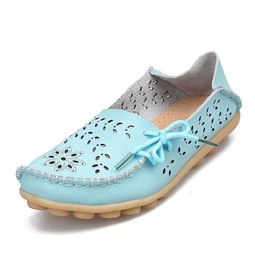 Women Flats Cut-outs Comfortable Women Casual Shoes Round Toe Moccasins Loafers