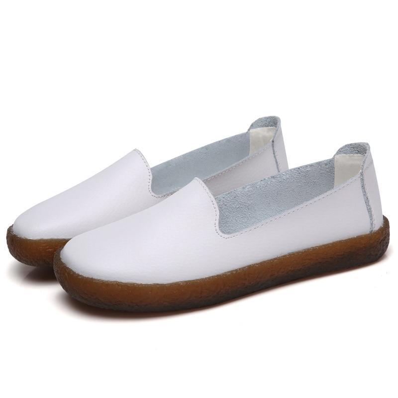 Women Flats Roman Style Women Shoes White Loafers For Women