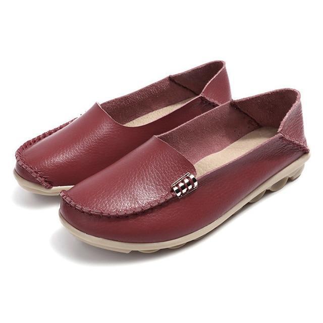 Women Flats Slip On Women Loafers Soft Moccasins With Genuine Leather