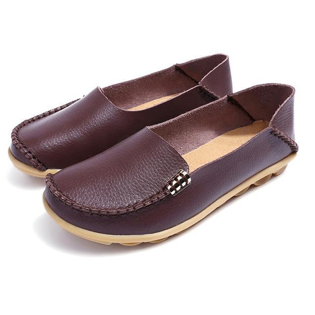 Women Flats Slip On Women Loafers Soft Moccasins With Genuine Leather