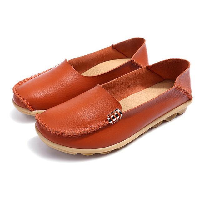 Women Flats Slip On Women Loafers Soft Moccasins With Genuine Leather