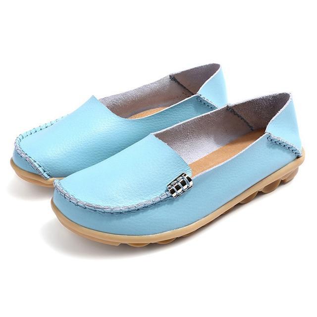 Women Flats Slip On Women Loafers Soft Moccasins With Genuine Leather