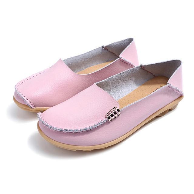 Women Flats Slip On Women Loafers Soft Moccasins With Genuine Leather