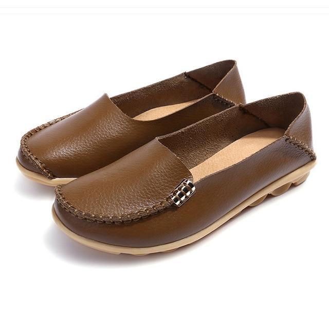 Women Flats Slip On Women Loafers Soft Moccasins With Genuine Leather