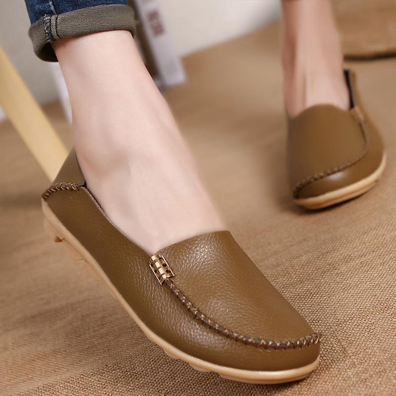 Women Flats Slip On Women Loafers Soft Moccasins With Genuine Leather