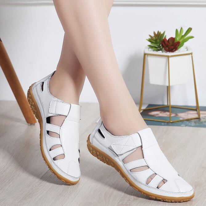 Women Gladiator Sandals Shoes Genuine Leather