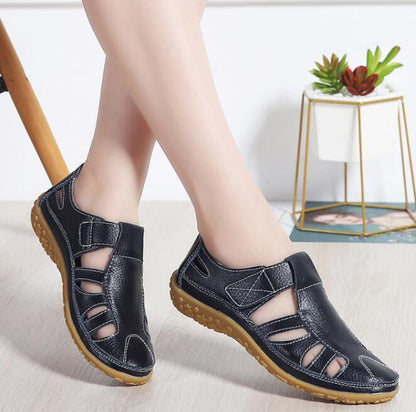 Women Gladiator Sandals Shoes Genuine Leather