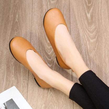 Women Real Leather Shoes Moccasins Mother Loafers