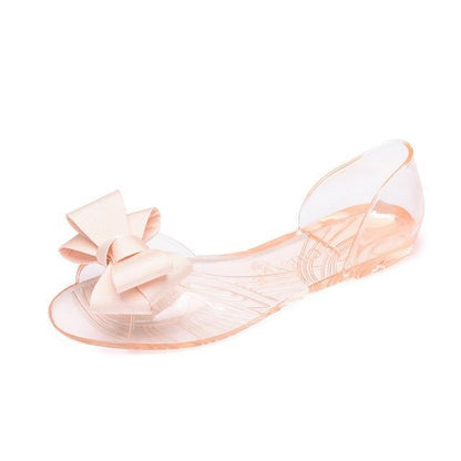 Women Sandals Open Toe  Jelly Shoes Woman Fashion Butterfly-knot Flat Sandals