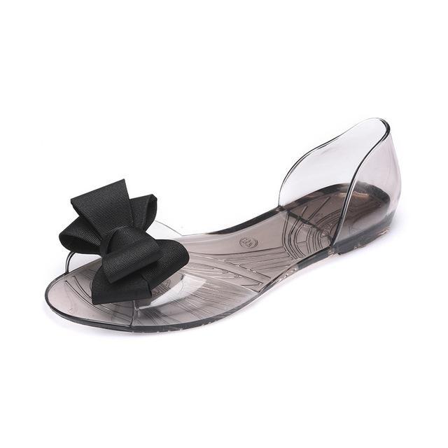 Women Sandals Open Toe  Jelly Shoes Woman Fashion Butterfly-knot Flat Sandals